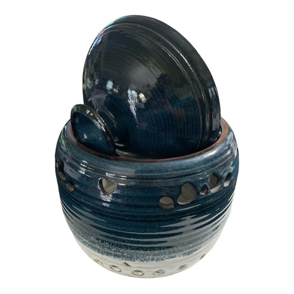 Vintage Amy Green Artist
Signed Pottery  Stoneware Garlic Jar With Lid - Picture 3 of 9